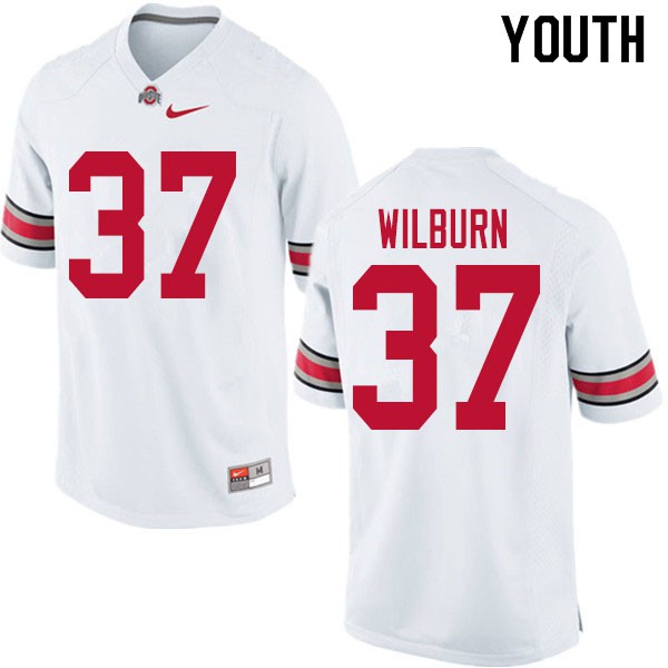 Ohio State Buckeyes #37 Trayvon Wilburn Youth NCAA Jersey White OSU76172